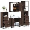 VidaXL Ensemble De Meubles De Salle De Bain 4 Pcs Chêne Marron, Armoire De Salle De Bain, Armoire De Rangement De Toilette, 3301249