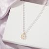 Cute Oil Flower Trendy Jewellery Pendant Choker Imitation Pearl Chain White Daisy Necklace