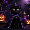 Halloween Costume for Small Pets Cat Witch Costume, Cute Ghost Cloak, Funny Pet Soft Apparel Festival Outfit, Kitty Cosplay Cape Holiday Party