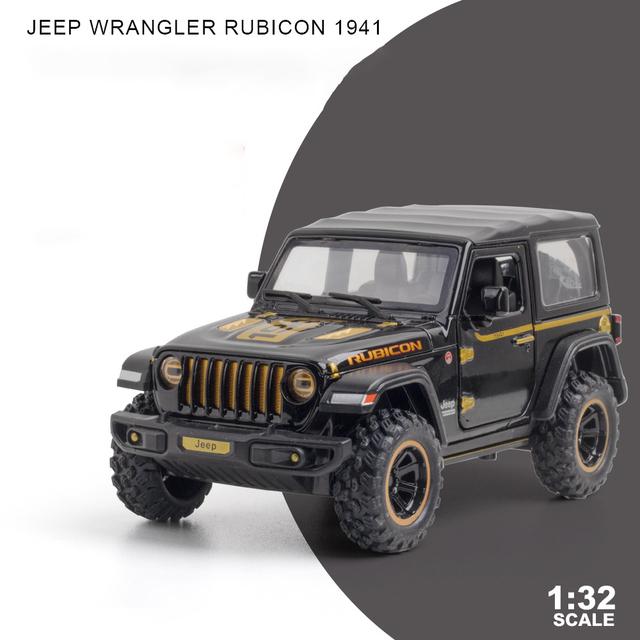 1:32 Jeeps Wrangler Rubicon Off-Road Alloy Model Car Toy Diecasts Metal Casting Sound and Light Car Toys For Children Vehicle