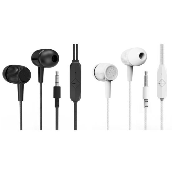 Проводные наушники с шумоподавлением, Plug and Play, стерео звук, HD-совместимость, вызов, сабвуфер, 3,5 мм порты, высокоэластичный провод, вставные проводные наушники для дома