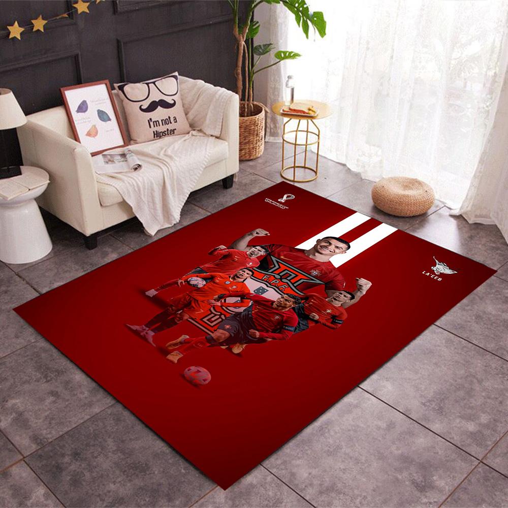 Football Player Action Area Rug Perfect for Decorate room Dining Room Balcony Bedrooms Antislip Carpet Office home decor Best for Christmas