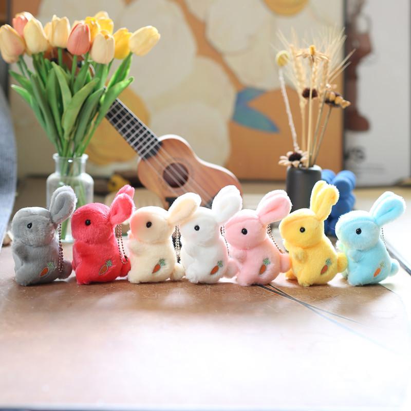 Милая морковка, маленький кролик, плюшевая игрушка, кукла, белый кролик, сумка, подвесное украшение, брелок, кукла