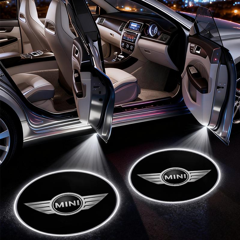 2 шт. Проекционные лампы для дверей автомобиля Светодиодный приветственный свет Эмблема Для Mini Cooper R50 R52 R53 R55 R56 R60 R61 F54 F55 F56 F60 Clubman