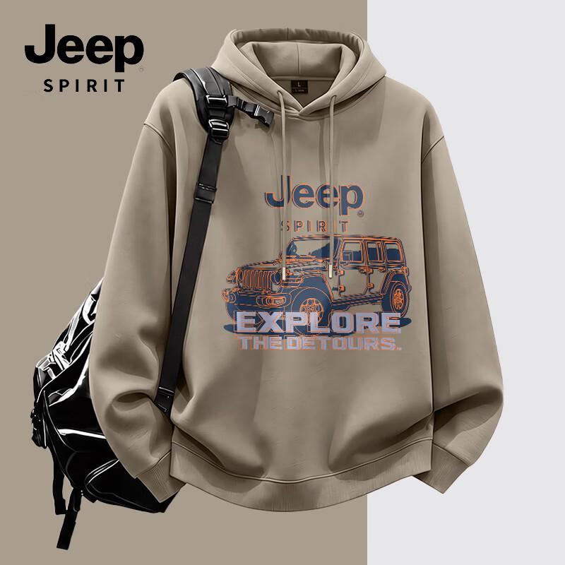 Мужская классическая толстовка с капюшоном свободного кроя JEEP SPIRIT