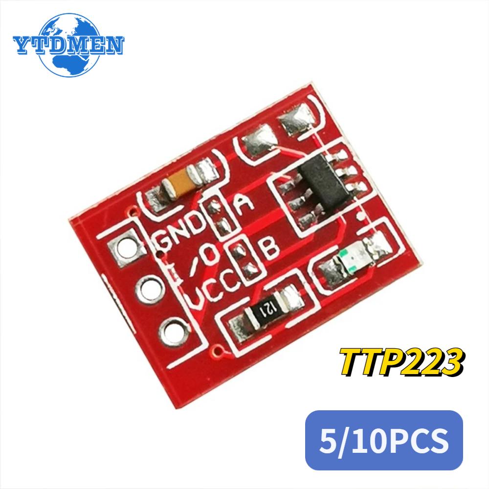 5/10pcs TTP223 Touch Button Module Capacitor Type Single Channel Self Locking Touch Switch Sensor for Arduino