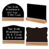 1pc Wooden Double-sided Small Chalkboard Ornaments Home Decoration Hotel Bar Writing Board Double-sided Chalkboard Message Board
