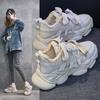Обувь для папы, женская, новинка 2024 года, осень-зима, толстая подошва, плюшевые повседневные маленькие белые туфли, женская универсальная спортивная обувь