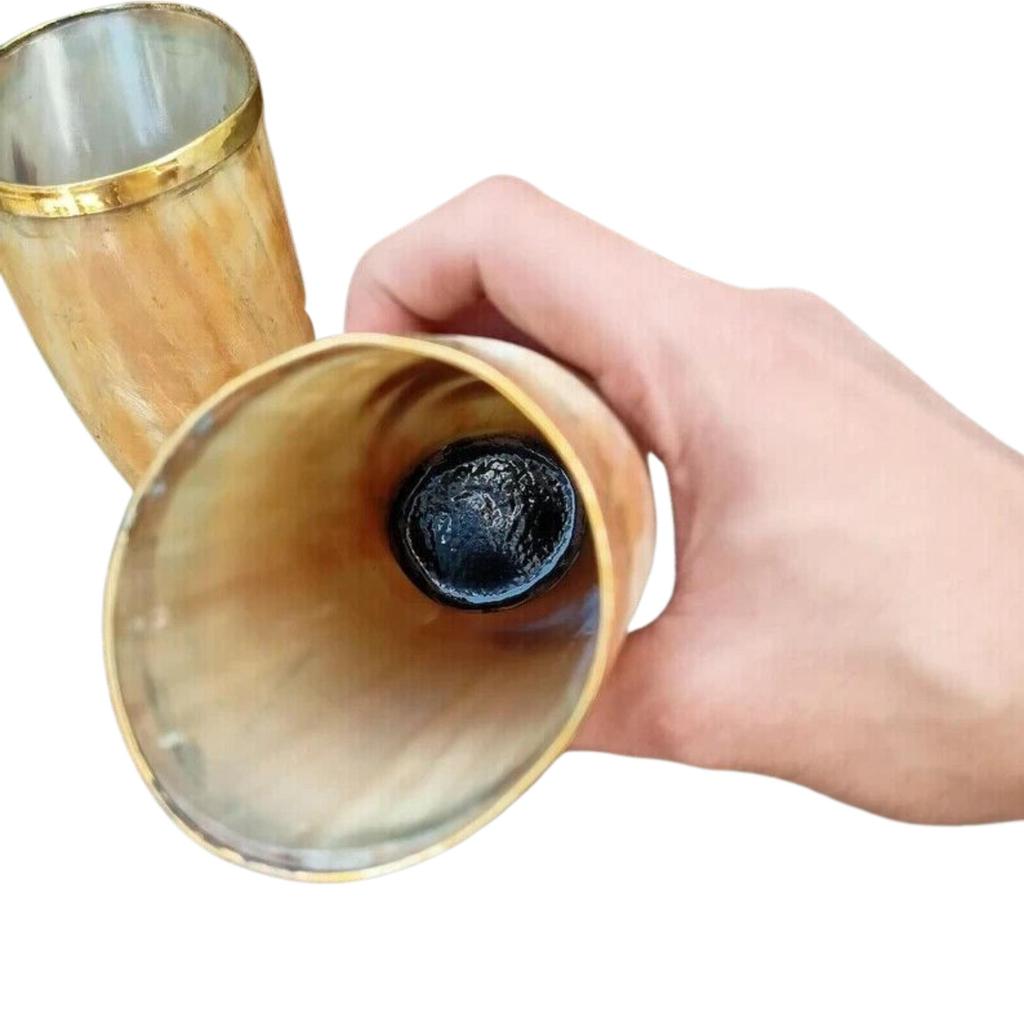 2 шт. кружка для питья в стиле викингов из бычьего рога, натуральный рождественский подарок