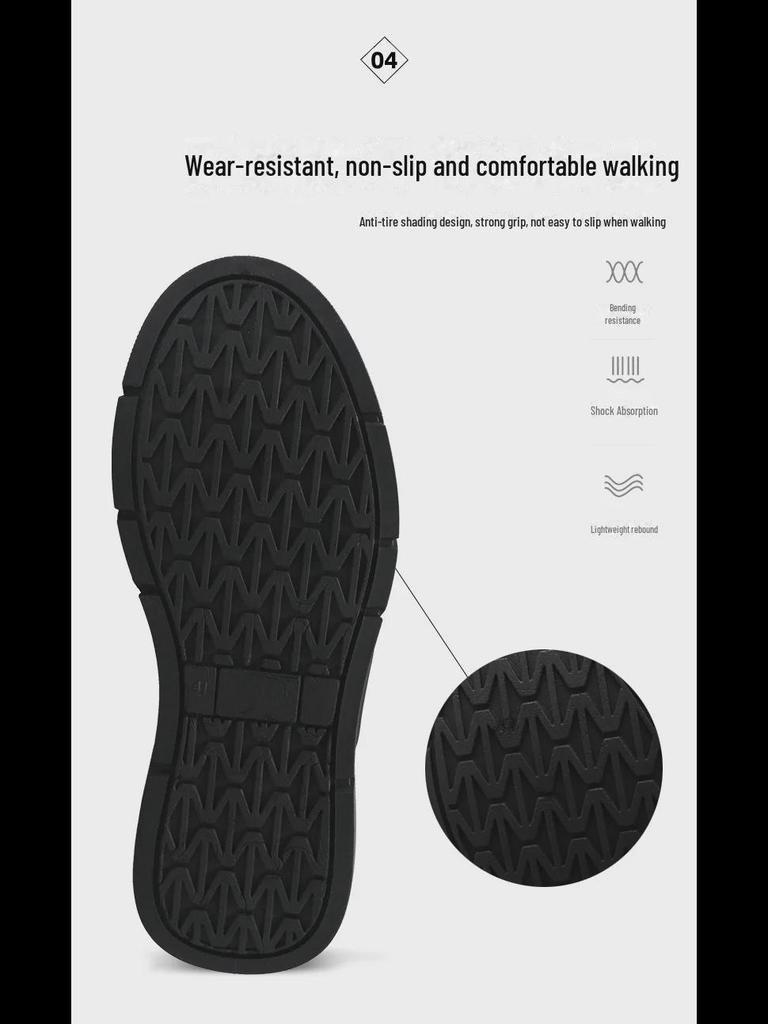 Мужские зимние ботинки-броги с высоким берцем из кожи - Теплые, Повседневные, на вельветовой подкладке