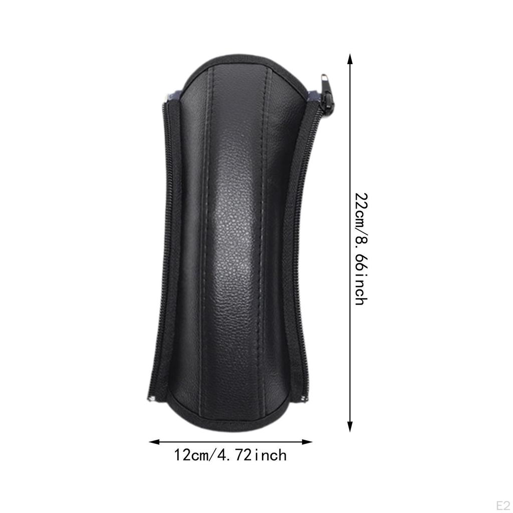 Baby Stroller Handle Cover Armrest PU Leather,Waterproof,with Removable Zipper,Grip