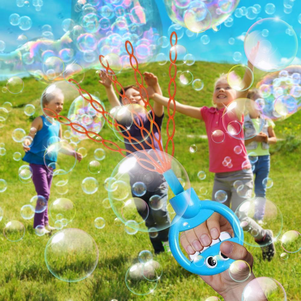 Ручной аппарат для выдувания пузырей с улыбающимся лицом на 32 отверстия для детей, летний подарок