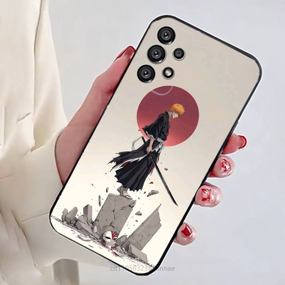 Kurosaki Ichigo B-Bleach Rukia Phone Case For Samsung Galaxy A13,21s,22,31,32,52,53,71,80,A91 Soft Black Shell
