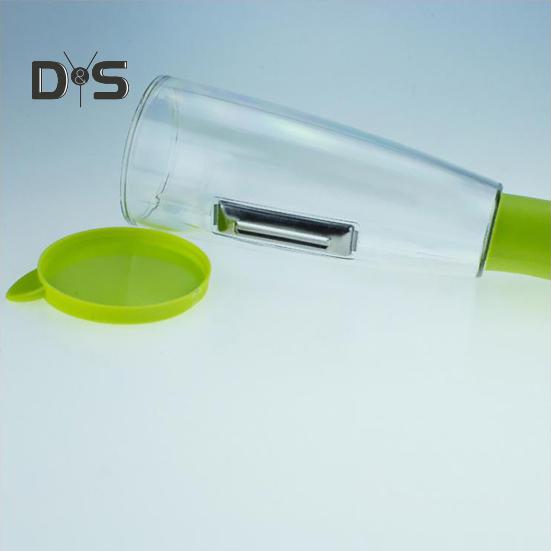 Ручная овощечистка, удобная функция хранения кожуры, пластиковый скребок для фруктов, универсальный овощечистка