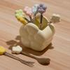 Cartoon Ceramic Fruit Forks Receipt Jar Multi-functional Fruit Stick Set  Home Decoration
