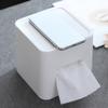 White Roll Paper Box Plastic Cube Tissue Container Square Tissue Box Cover Paper Towel Holder Tissues Cube Boxes Simple