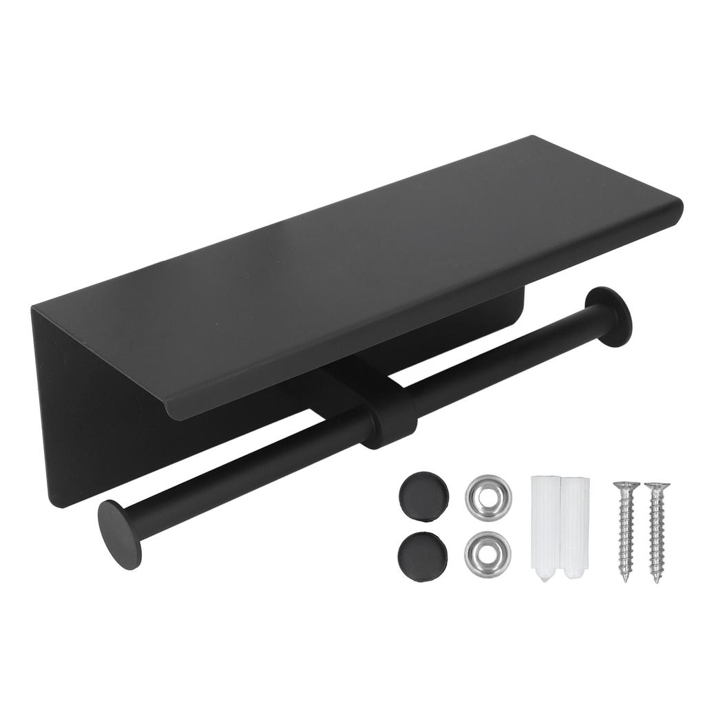 Держатель для туалетной бумаги из нержавеющей стали с полкой, самоклеящаяся, без перфорации, рулон туалетной бумаги