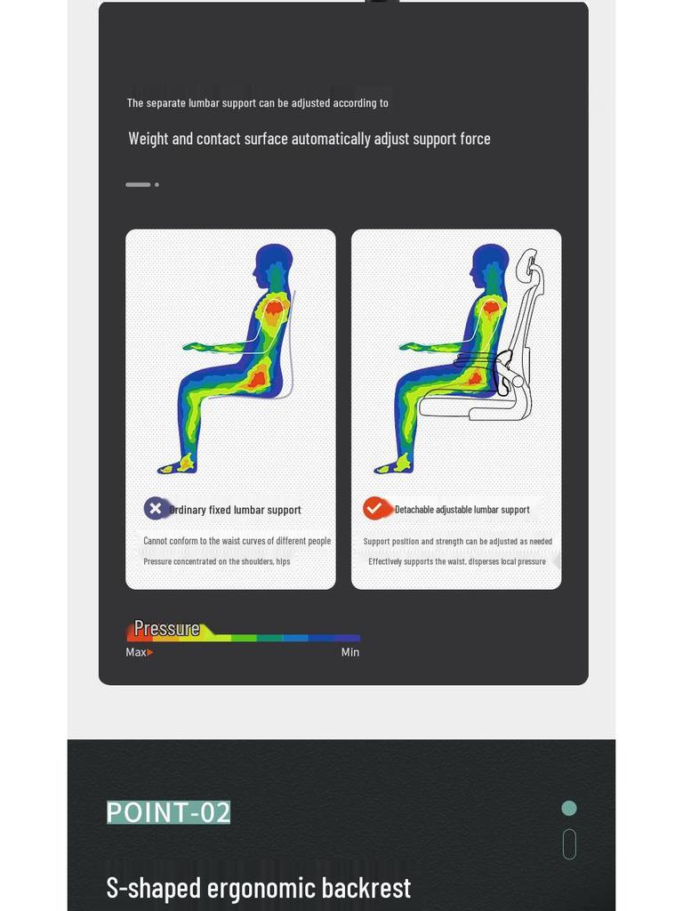 Эргономичное игровое и офисное кресло с удобной спинкой для длительных сеансов учебы