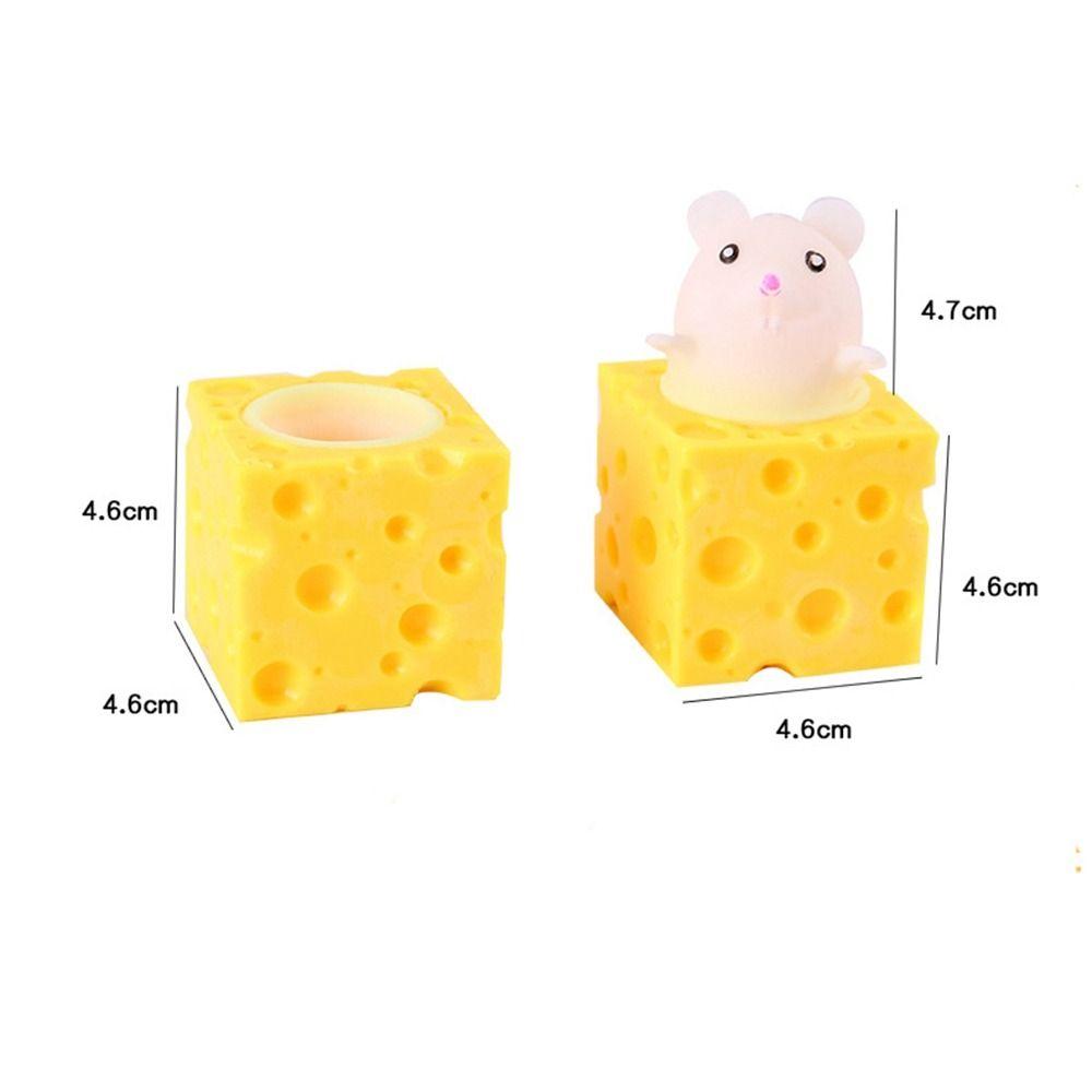Stress Relief Cheese Mouse Decompression Toy Pop Up Fidget Toys New Squeeze Toy  Children