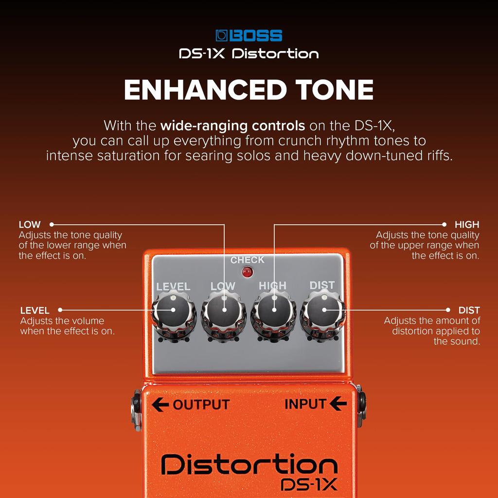 BOSS Compact Distortion Effector DS-1X (BOSS DS1X)