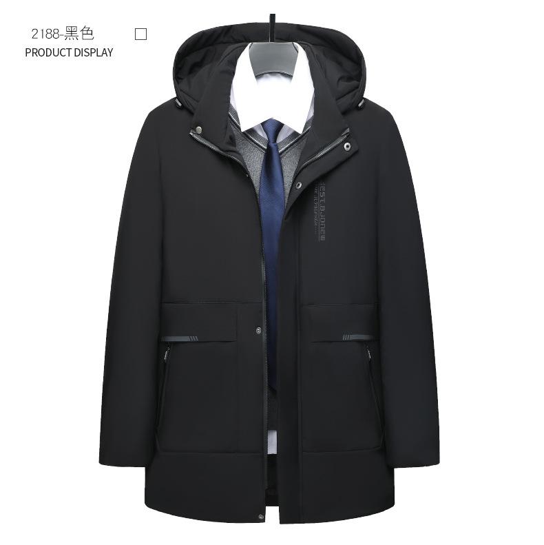 Winter Coat Thick Warm Cotton Coat Middle-aged Business Casual Cotton Coat Medium-long Cotton Coat Middle-aged and Elderly Men's Clothing