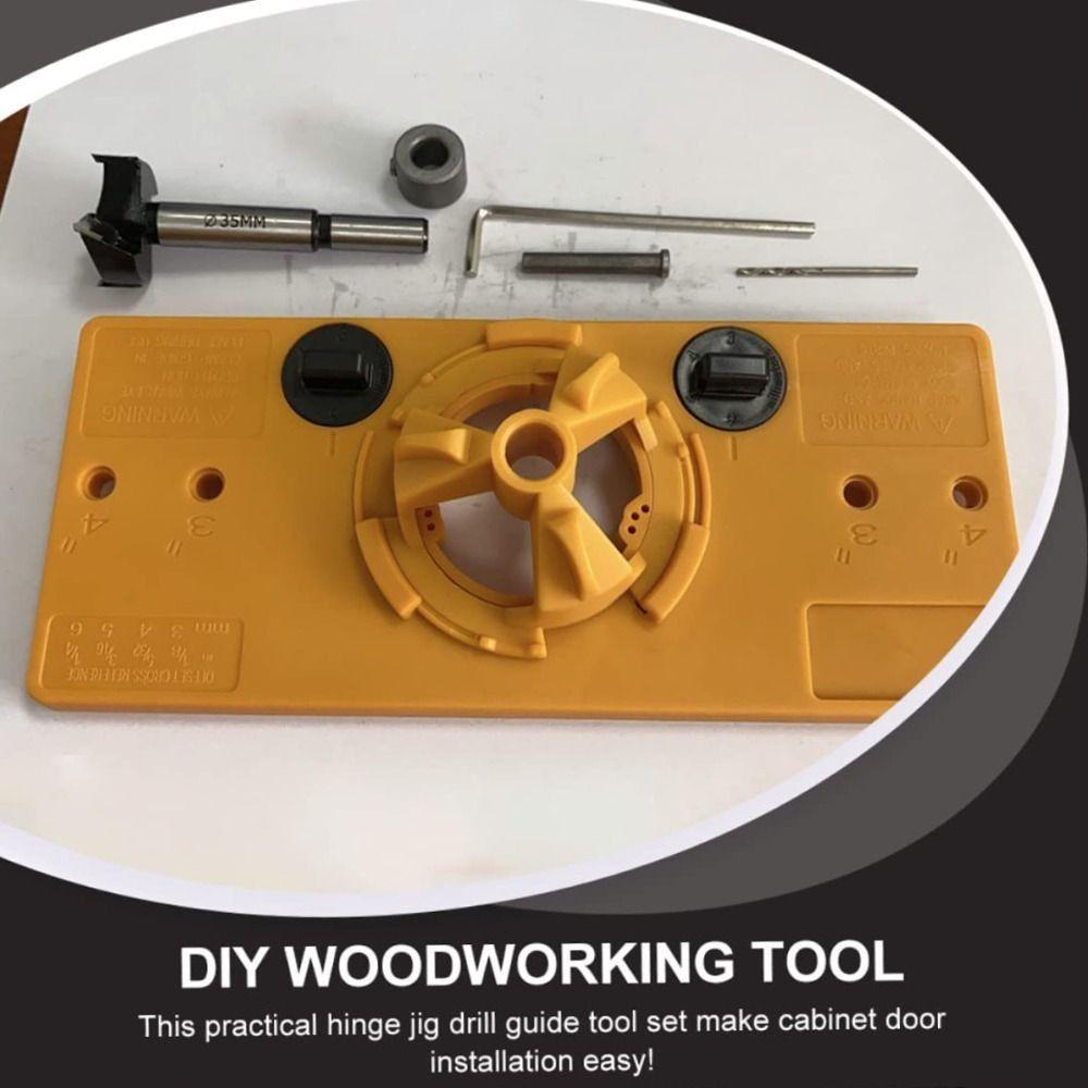 Drilling Boring Guide Cup Style Hinge Jig Durable Hinge Hole Tool Kit Woodworking