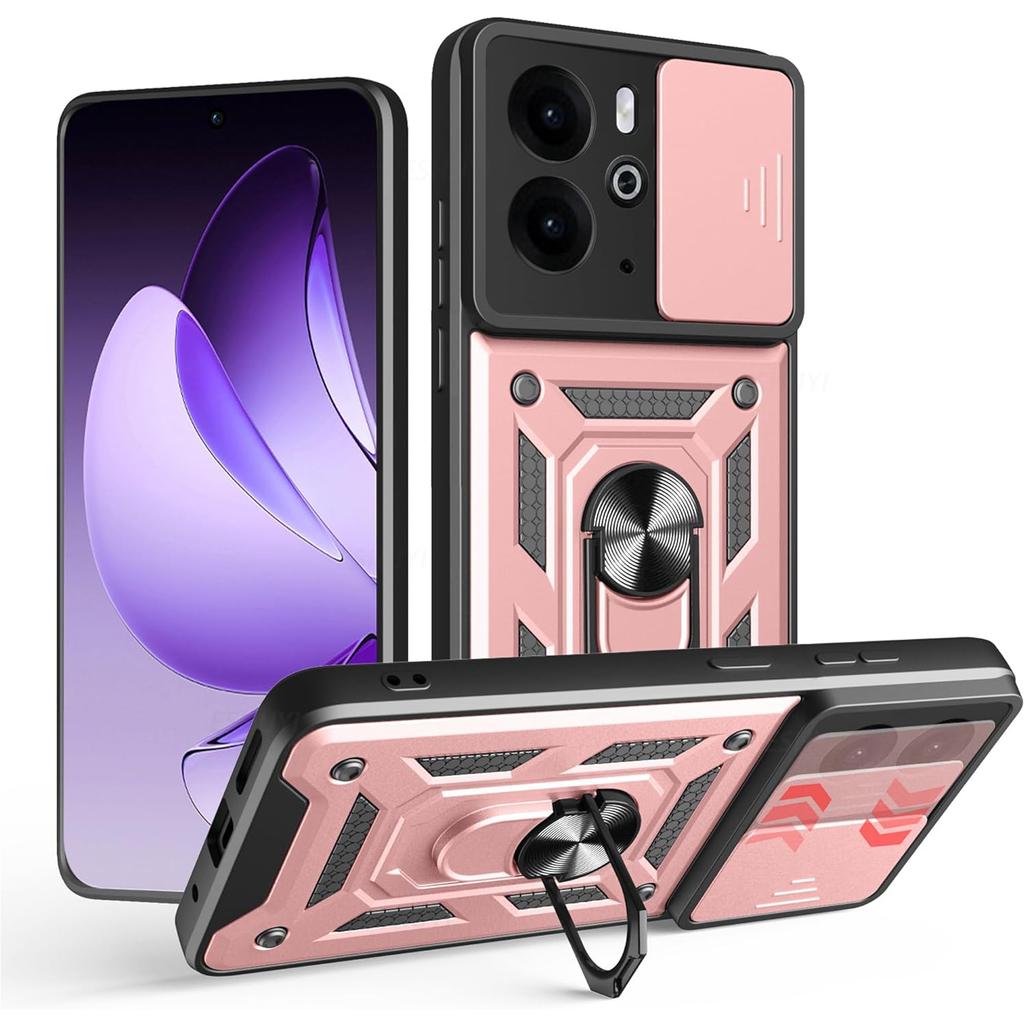 Бронированный чехол для Realme 14 5G Realme 14T Чехол Защита объектива с кольцом Магнитный держатель Coque Fundas Capa