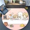 Natsume's Book of Friends Round Area Rug,Carpet Rug for Living Room Bedroom Sofa Playroom Decor,Non-slip Floor Mat