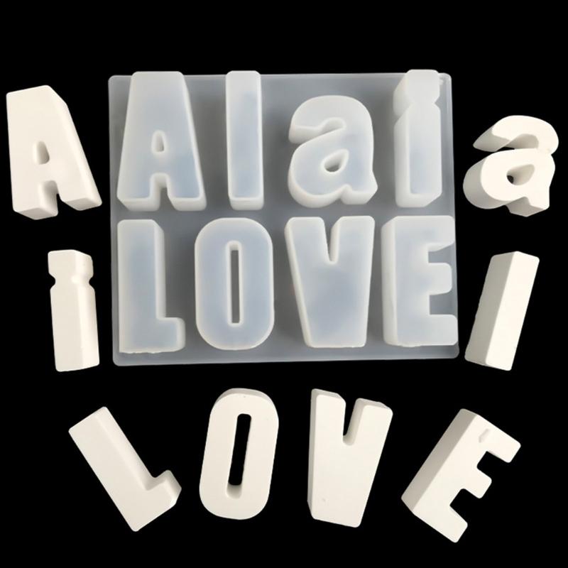 Серьги-кулон, креативная форма для брелка с буквами, гибкая силиконовая форма для изготовления персонализированных аксессуаров с буквами из смолы