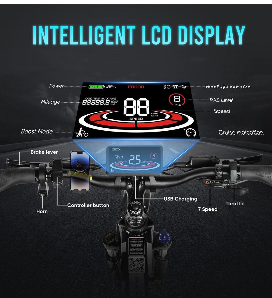 2026 Samebike LO26Plus 1000W motor Folding Electric Bicycle Adults 26" Mountain Bike with 48V 15Ah Removable Battery.