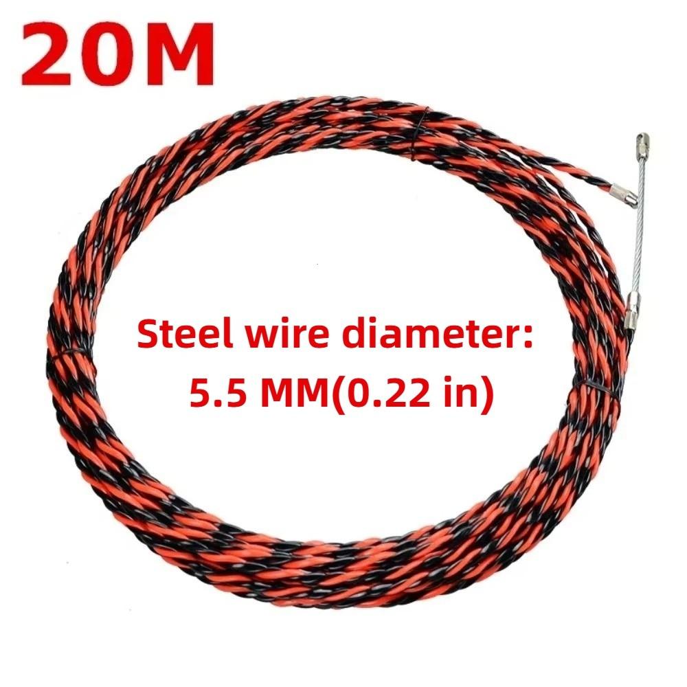 20 M Cable Wire Threader Puller Efficient Wire Threading Large Hole Lead Device Metal Pipes