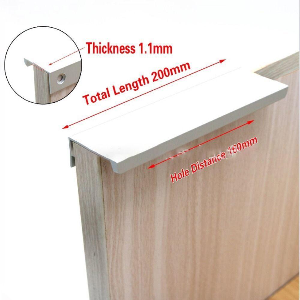 Скрытые ручки из алюминиевого сплава Мебельная фурнитура Ручки для ящиков Ручки для шкафов Дом своими руками