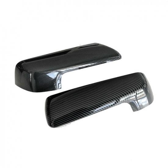 For -2024 Chevy Silverado GMC Sierra 1500 Carbon Fiber Top Half Mirror Cover