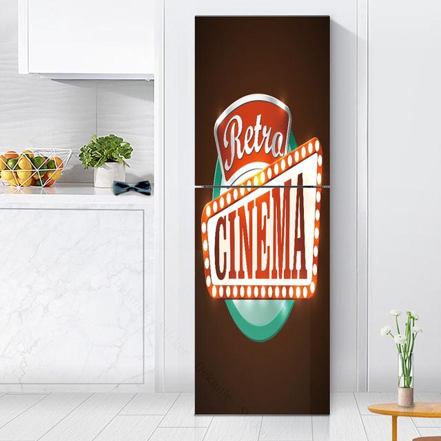 Наклейки с розами на холодильник, обои для кухни, виниловый плакат, наклейка на холодильник, домашний декор, спальня, новогоднее украшение