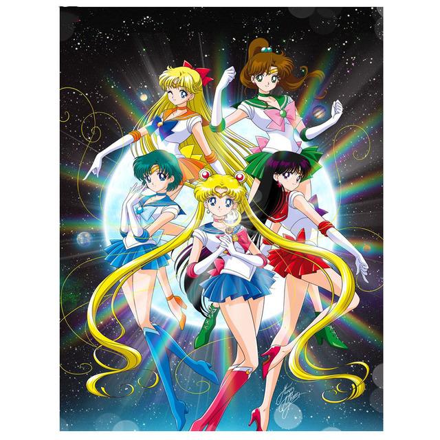 5D DIY Diamond Painting Sailor Moon Art Diamond Embroidery Rhinestones Decorations for Home