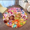 Custom Name Winx Club Printed Round Rug Carpet Chair Rug Area Rug Entryway Doormats,for Office Chair Living Room Bedroom Kitchen Room.