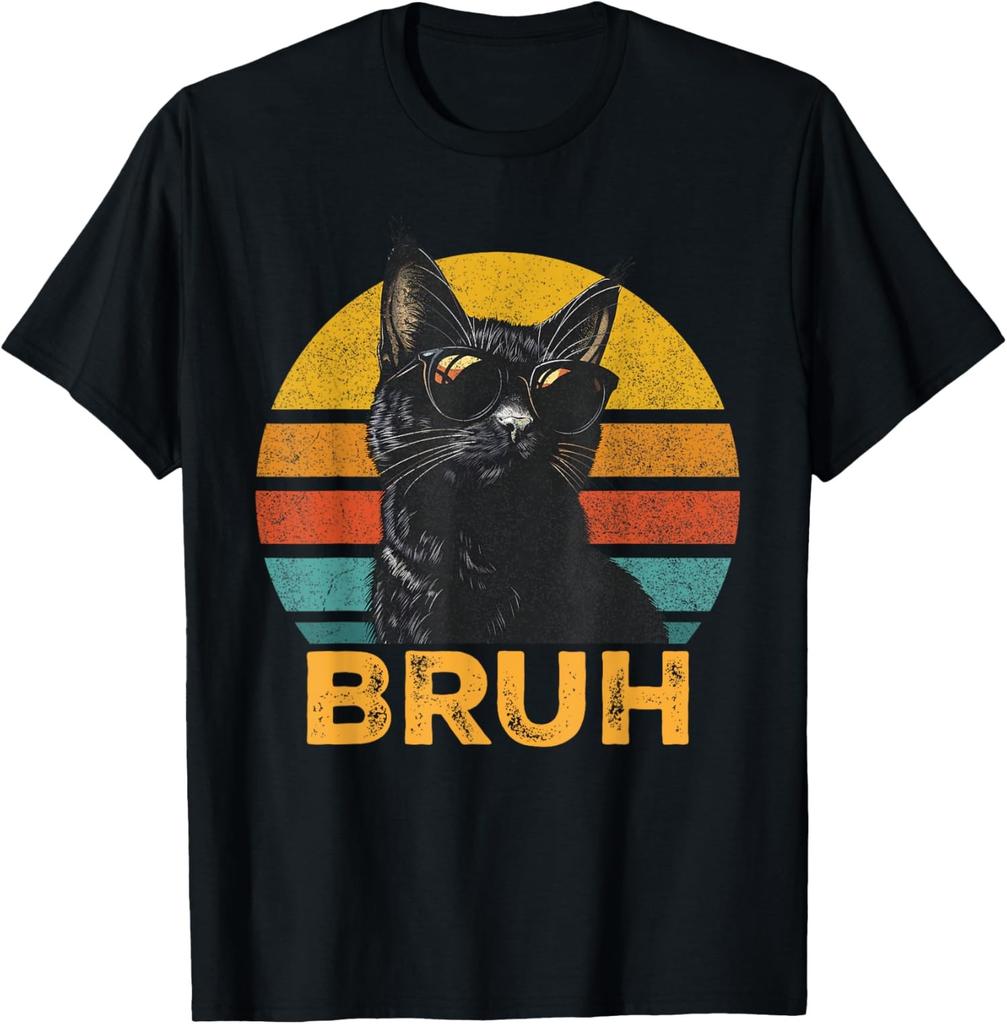 Meme Graphic Funny Cat Bruh For Design Meme Fun Unisex T-Shirt
