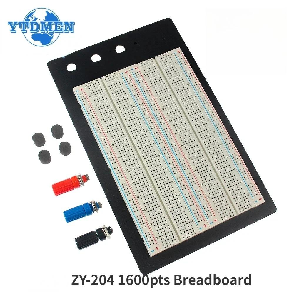 ZY-204 Breadboard 1600pts Protoboard 4 Bus Test Circuit Board Connection Point 1660 Bread Board