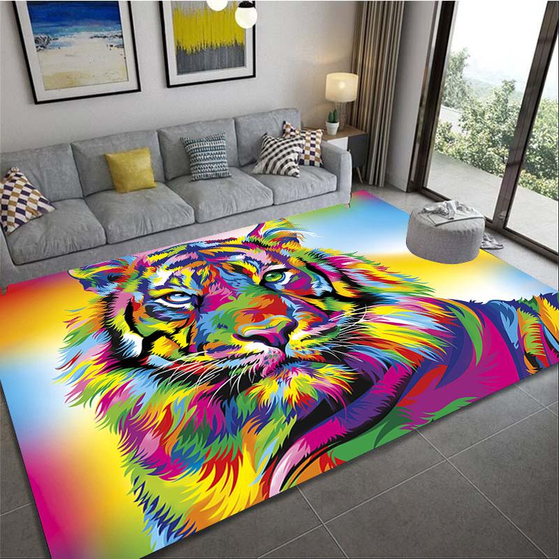 LOUSIDREAM ковер с рисунком тигра для гостиной, домашнего декора, диван, стол, ковер, противоскользящая подушка для стула, коврик для отдыха, кухонный коврик, дверной коврик