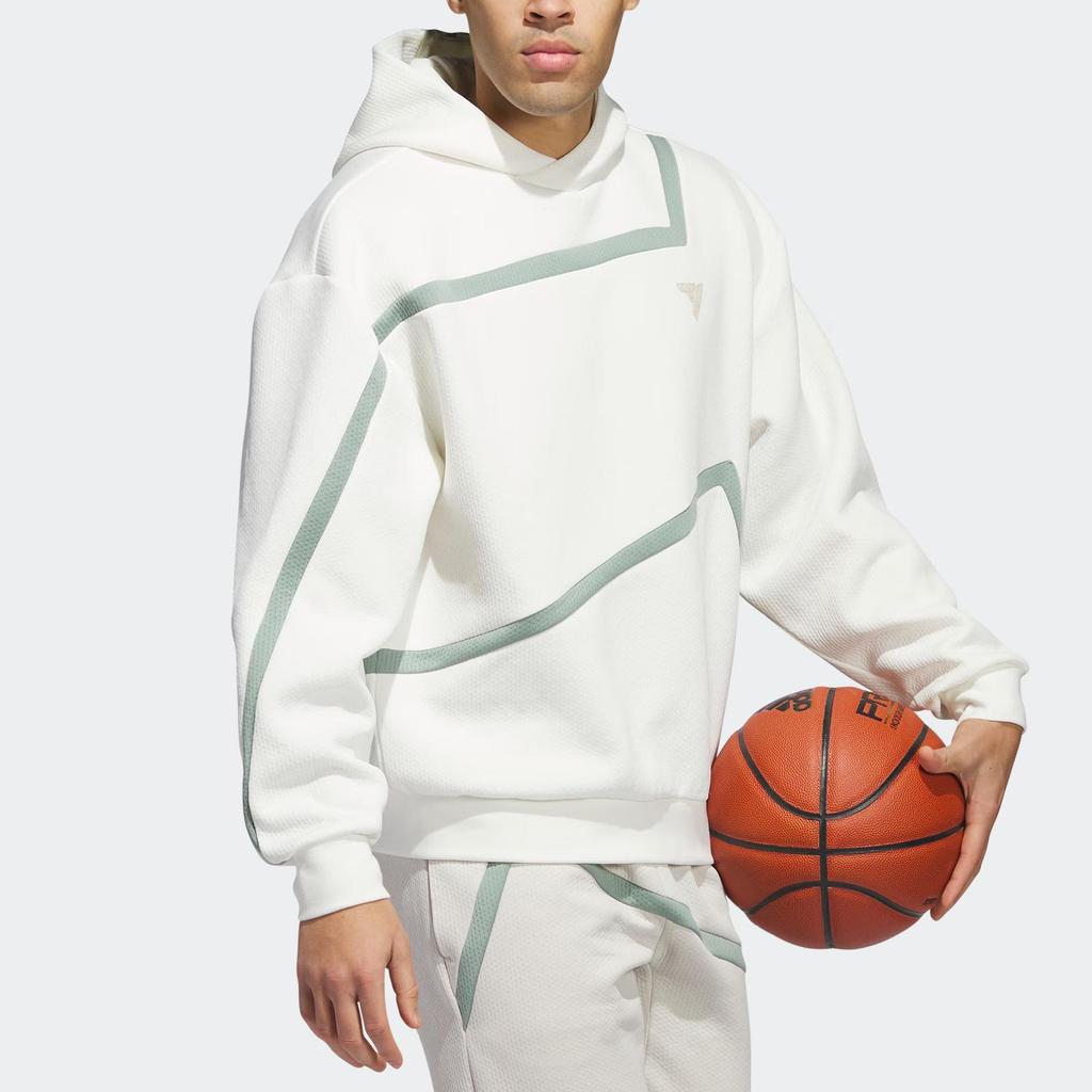 adidas Худи с неровной полоской Trae Young CNY, Мужская повседневная толстовка с капюшоном для баскетбола Белый IL6489