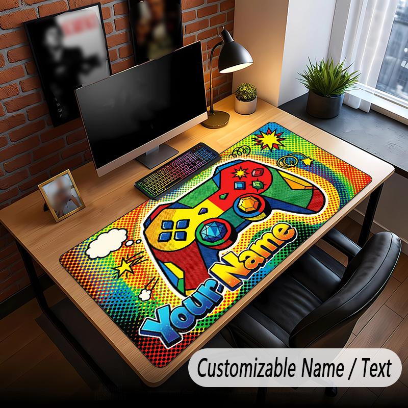 Fantasy Adventure Theme Custom Mouse Pad Personalized With Name Text Customized Desk Mat For Office Home Decor