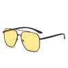 Polarized Sunglasses Men's High-end UV Protection Driving Yellow Lenses Sunglasses Anti-glare Square Fishing Glasses