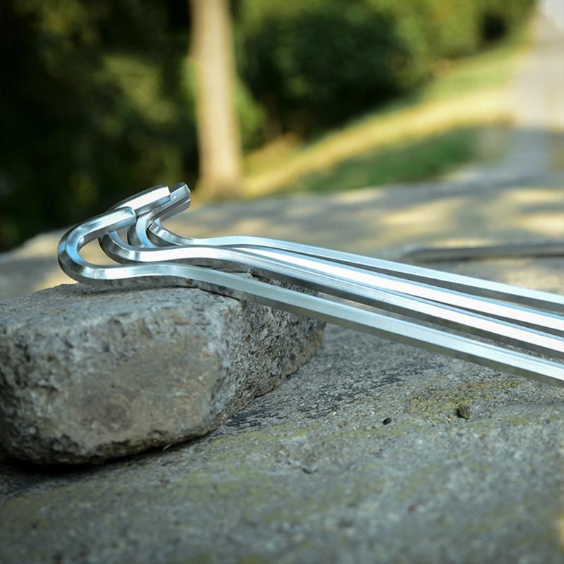 18см Колышек для кемпинговой палатки Алюминиевый сплав Колышки для навеса Шипы Сверхпрочный колышек для палатки Ветрозащитные удлиненные гвозди для палатки