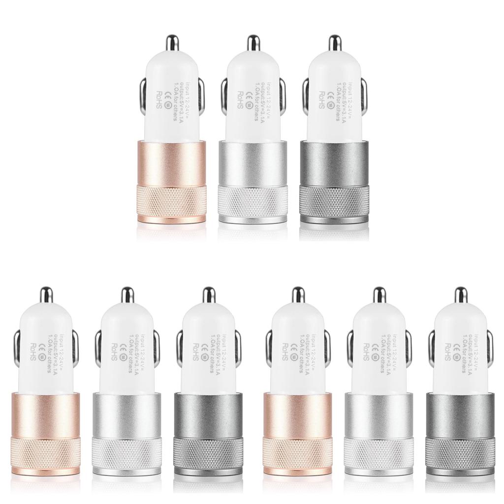 Usb Led Dual Port 21a Fast Car Charger Adapter For Iphone Ipad Galaxy Samsung