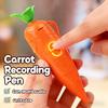 Carrot Voice Recorder Electronic Sound Toy 2 In 1 Multifunctional Novelty Sound Recorder Can Write Graffiti Ballpoint Pen