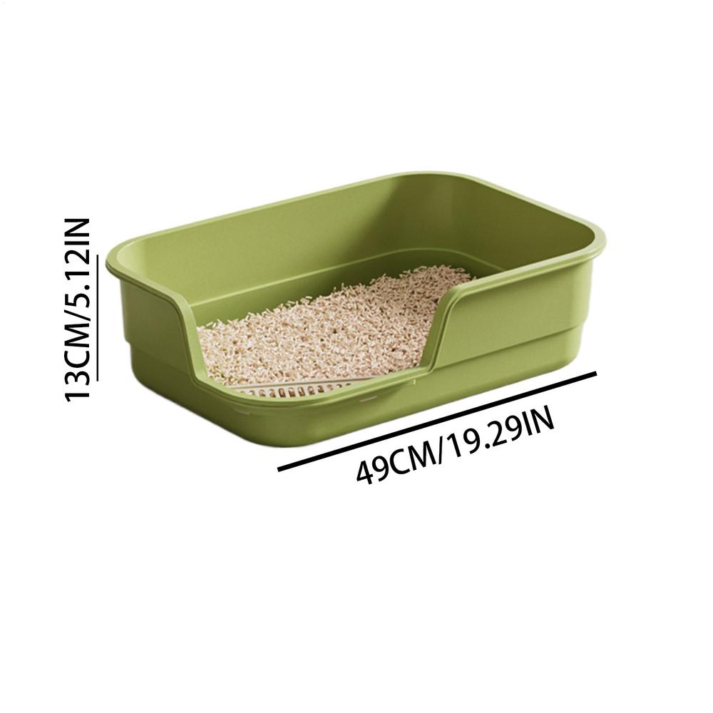 Semi Enclosed Cat Litter Box Anti Splashing Cat Toilet Sand Box with Litter Shovel Pet Bedpan Tray Pet Cleaning Supplies