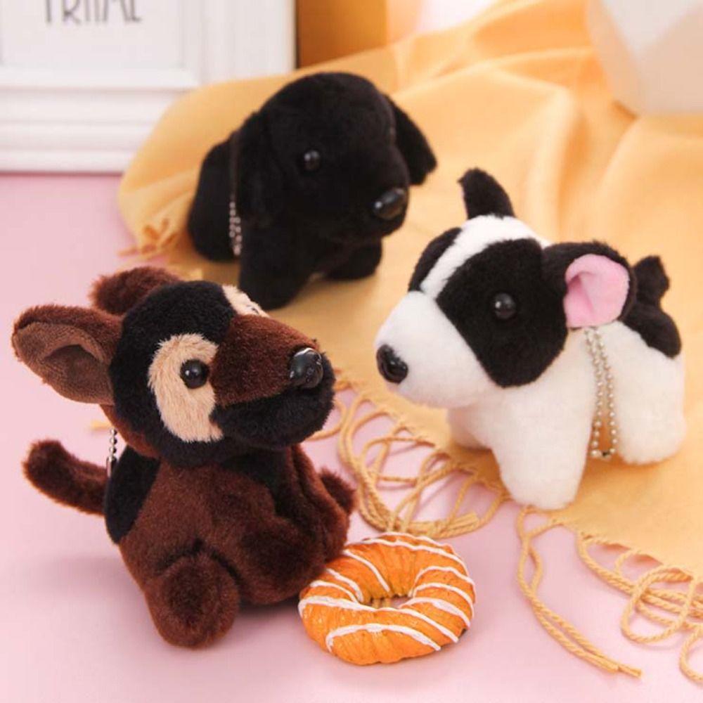 Bag Charm Puppy Plush Keychain Stuffed Animal Dog Plush Doll Birthday Present Dog Pendant  Backpack