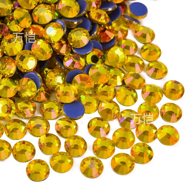 Серия Yellow Glass Hot Drill, Термоплавкий клей для нижней части кристалла, имитация австрийского горячего сверла, украшение для одежды своими руками из стразов