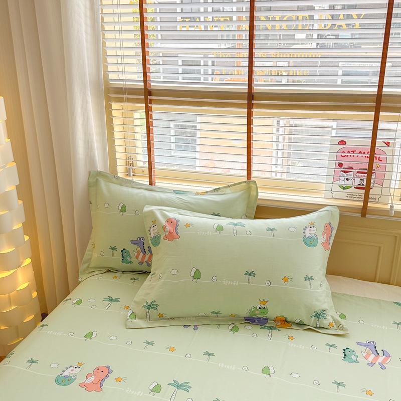 Cotton 100 Set Pillow Pure Cotton Pillowcase Pair Single Size 48cm X 74cm
