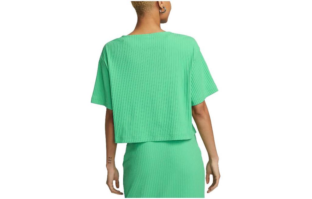 Nike Sportswear Ribbed Jersey Short-Sleeve Top Green DV7871-363